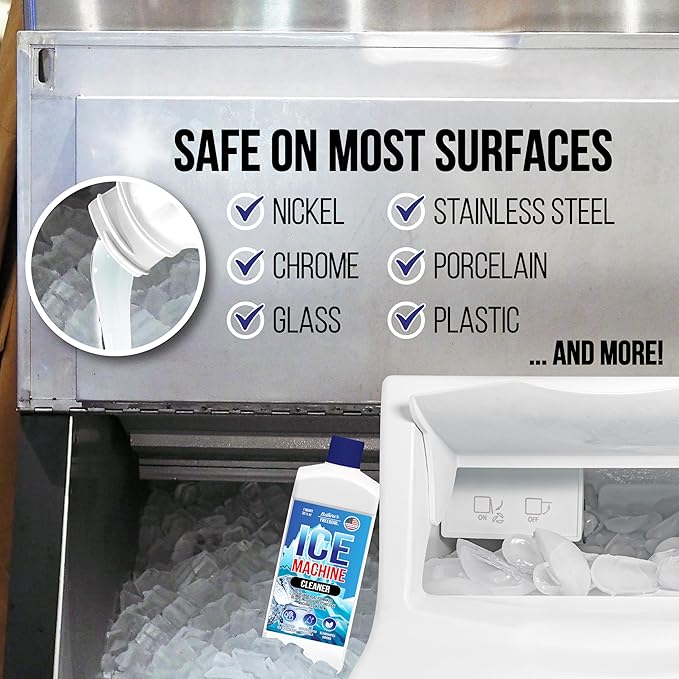 Nature's Freedom Ice Machine Cleaner - Quart (8 Uses) - Nickel-Safe Descaler, Made in USA, Universal Compatibility for Commercial/Residential Ice Makers such as Whirlpool, Scotsman and All