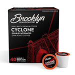 Load image into Gallery viewer, Brooklyn Beans Cyclone Gourmet Coffee Pods - Compatible with Keurig K Cup Brewers Including 2.0 Machines, 40 Count, Strong and Intense Double Caffeine