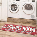 Load image into Gallery viewer, Ottomanson 20" x 59" Laundry Room Rug - Non-Slip Mat for Laundry &amp; Mudroom - Durable, Stain-Resistant, and Easy to Clean - Perfect for High-Traffic Areas - Runner Rug for Entryway Bathroom, Red