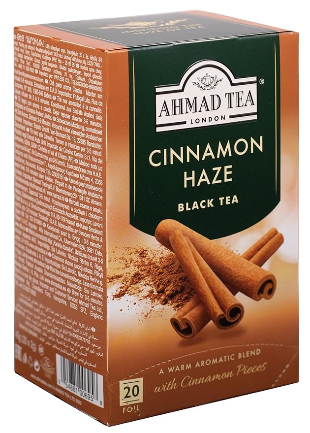 Ahmad Tea Cinnamon Haze Black Tea, 20Count Boxes, Brown