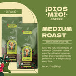 Load image into Gallery viewer, Dios Mio Coffee by Sofia Vergara, Medium Roast, Whole Bean Premium Colombian Coffee, 12 Ounce Bag (Pack of 2)