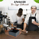 Load image into Gallery viewer, Espresso Knock Box &amp; Tamping Station - Coffee Organizer Box for 58mm Tamper, Distributor, Dosing Funnel, Portafilter &amp; Puck Screen Accessories - Includes Cleaning Brush"