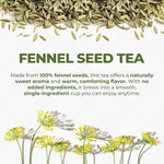Load image into Gallery viewer, LeafLea 80 Premium Fennel Tea Bags, Pure Dried Fennel Seed Tea, Daily Ease &amp; Balance, Naturally Sweet Taste, Caffeine-Free, Sugar-Free, Non-GMO, Vegan, Individually Wrapped