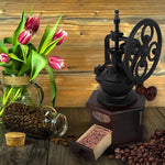Load image into Gallery viewer, Coffee Grinder,Wooden Coffee Bean Grinder Manual Coffee Grinder Roller, Antique Coffee Mill with Cast Iron Hand Crank for Making Mesh Coffee, Decoration, Best Gift (Brown (six deformation base))