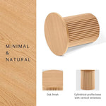 Load image into Gallery viewer, NORDICANA Single Accent Side Table for Living Room, 19.6 Inch Wide 19.6 Inch Tall Oak Color Round End Table for Sofa, Bedroom, Manufactured Wood Top with Oak Veneer