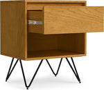 Load image into Gallery viewer, SIMPLIHOME Hunter 20 inch Wide Industrial Nightstand in Oak for the Living Room and Bedroom