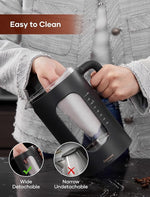 Load image into Gallery viewer, Electric Tea Kettle, INTASTING Glass Electric Kettle with tea Infuser and Precise knob temperature control, 1200W Fast Heating, BPA-Free, Easy to Clean, for Tea and coffee, 1 Liter (Wood)