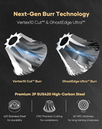 Load image into Gallery viewer, Cocinare ESSENCE GO B38 Ultra Manual Coffee Grinder – with Carrying Case Hand Grinder Capacity 30g, GhostEdge Ultra Burr &amp; 80 Grind Settings, Perfect for Pour-over, Espresso, Cold Brew (Vintage White)