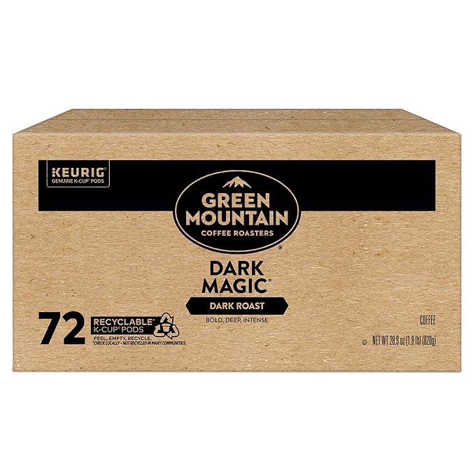 Green Mountain Coffee Roasters Dark Magic Keurig Single-Serve K-Cup Pods, Dark Roast Coffee, 72 Count
