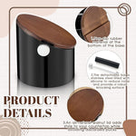 Load image into Gallery viewer, Espresso Knock Box with Walnut Lid for Coffee Grounds, Espresso Machine Accessory, Easy Disposal of Coffee Pucks, Removable Knock Bar(Black)