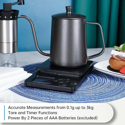 SuperCook Hand Drip Pour Over Coffee Set, All in One Includes Gooseneck Kettle, V60 Glass Dripper, Paper Filter, Cups, Manual Grinder, Scale, Ideal for Anniversary Birthday Gift