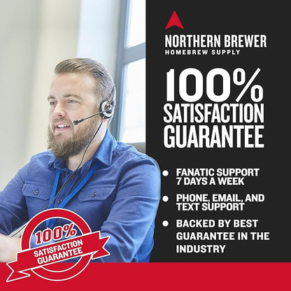 Northern Brewer - MegaPot Stainless Steel Brew Kettle with Volume Markings (20 Gallon w/Valve and Thermometer)