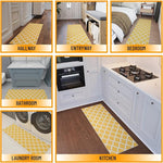Load image into Gallery viewer, Ottomanson Hallway Runner Rug 20" x 59" Non Slip Trellis Area Rugs Easy to Clean Laundry Rug Runner Durable &amp; Pet Friendly Floor Carpet Runners for Hallways Entryway Living Room Kitchen, Yellow