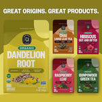 Load image into Gallery viewer, FGO Organic Dandelion Root Loose Tea, Cut and Sifted, Caffeine Free, 16oz Bulk Resealable Bag, Packaging May Vary (Pack of 1)