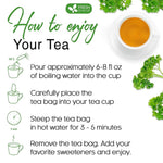 Load image into Gallery viewer, FreshDrinkUS, Premium 135 Parsley Leaf Tea Bags, 100% Natural &amp; Pure from Parsley Leaves. Loose Leaf Parsley Herbal Tea. Made with Natural Material Tea Bags. No Sugar, No Caffeine, No Gluten, Vegan.