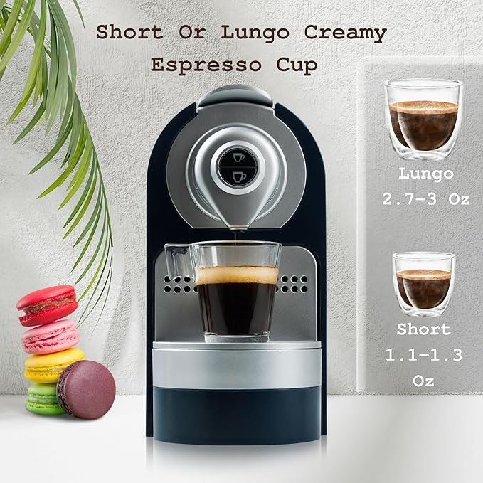 Mixpresso Blue Espresso Machine for Nespresso Compatible Capsule, Single Serve Coffee Maker Programmable for Espresso Pods, Premium Italian 19 Bar High Pressure Pump 27oz, 1400w Capsule Coffee Maker