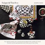 Load image into Gallery viewer, MACKENZIE-CHILDS Enamel Teapot, Cute Small Teapot with Lid, 4-Cup Capacity, Black-and-White Courtly Check