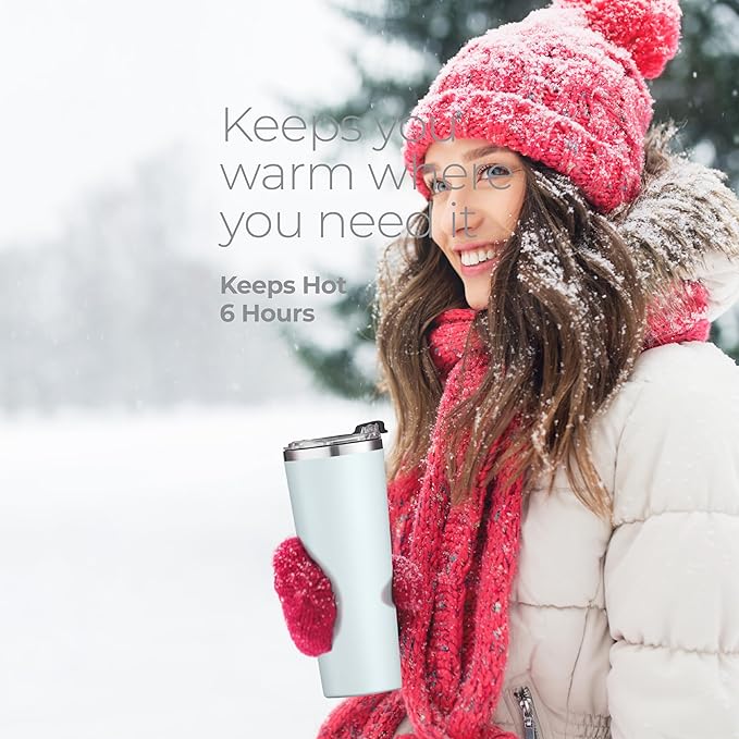 SIPX™ Triple-Insulated Tumblers - 16oz. Premium Modern Tumbler With Lid, insulated Cup Keeps Hot For 6 Hours, Stainless Steel Tumbler Made Of Sustainable Material, Coffee Travel Mug For Home & Office