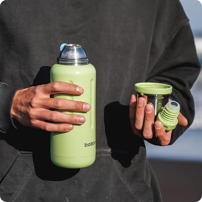 BOBBER 26 oz Thermal Bottle for Hot and Cold Drinks – Stainless Steel Insulated Water Bottle with Screw Top, Keeps Hot for 36 Hours – BPA-Free, Dishwasher Safe Thermo Flask (Green)