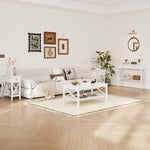 Load image into Gallery viewer, ChooChoo White Coffee Table Classic X Design for Living Room, Rectangular Modern Cocktail Table with Storage Shelf, 39 Inch