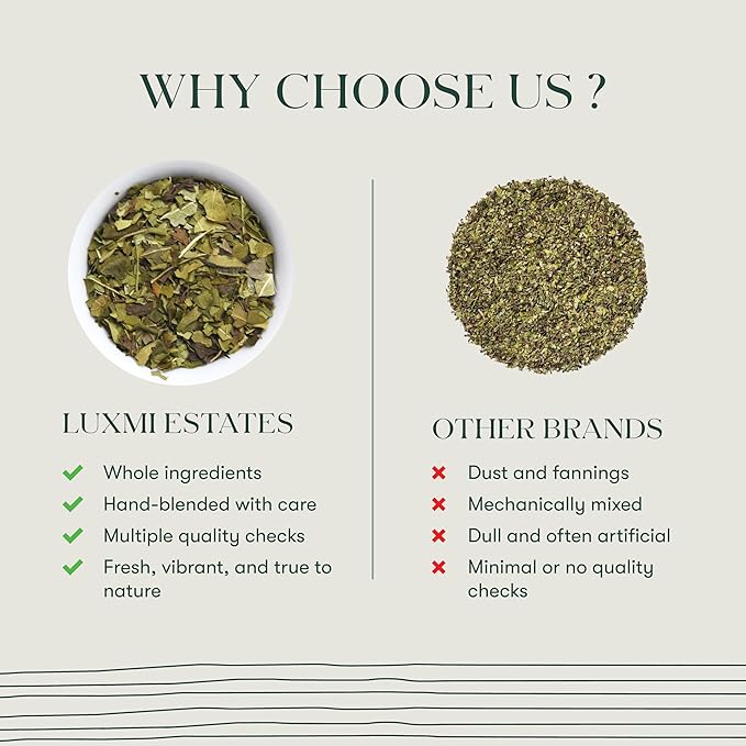 Luxmi Estates Moringa Mint Organic Moringa Mint Green Tea (50 Tea Bags) Caffeine Free Tea Bags For Digestion, Detox, and Stress Relief, With Certified Organic Herbal Tea