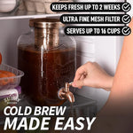 Load image into Gallery viewer, Zulay Kitchen 1 Gallon Cold Brew Coffee Maker - Large Iced Tea &amp; Cold Brew Pitcher with Extra-Thick Glass &amp; Stainless Steel Infuser - Drink &amp; Beverage Dispenser Jar with Airtight Lid &amp; Spout Rose Gold