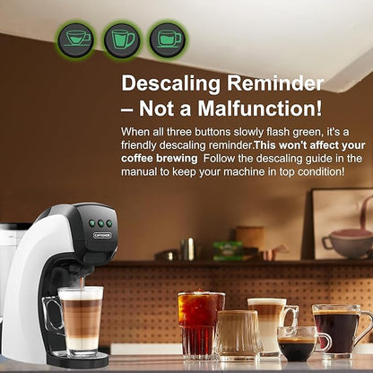 Warriors1 Coffee Maker for Keurig K Cup, Espresso Machine for Nespresso Original, Dolce Gusto Coffee Pods, Ground Coffee, Coffee Machine for Cappuccino & Latte, Programmable, 20 Bar, 28 oz Reservoir