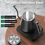 Load image into Gallery viewer, Electric Kettle, HIYAKOI Gooseneck Electric Kettle with Temperature Control, Pour Over Kettle for Coffee &amp; Tea, 1200W Quick Heating Stainless Steel Hot Water Kettle Electric, Keep Warm, 0.8L