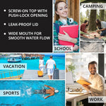 Load image into Gallery viewer, Insulated Water Bottle - On-The-Go Refillable Stainless Steel Water Bottles For Adults, Reusable Thermos Travel Tumbler With Leak-proof Lid For Hot &amp; Cold Beverages (17Oz. Stainless Steel)