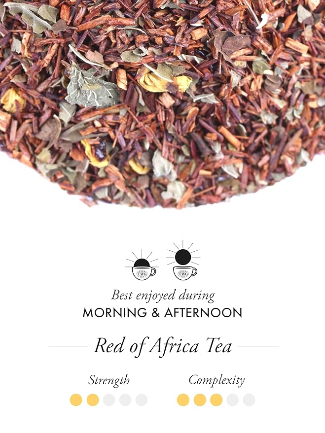 TWG Tea | Red of Africa Tea | Rooibos Tea | Lemon Balm Leaves & Marigold | Haute Couture Tin, 100g | Gift Set