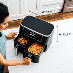 Load image into Gallery viewer, Ninja | Air Fryer | Finish Cooking Multiple Foods at the Same Time | 6-in-1 (Air Fry, Broil, Roast, Keep Warm, Dehydrate, Bake) | Fit up to 8lb Chicken Wings in the two 5 QT Baskets | DZ302