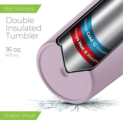 SIPX™ Triple-Insulated Tumblers - 16oz. Premium Modern Tumbler With Lid, insulated Cup Keeps Hot For 6 Hours, Stainless Steel Tumbler Made Of Sustainable Material, Coffee Travel Mug For Home & Office