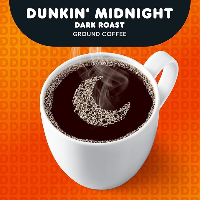 Dunkin' Midnight Dark Roast Coffee, 60 Keurig K-Cup Pods
