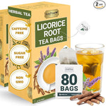 Load image into Gallery viewer, LeafLea 80 Licorice Root Tea Bags, Pure Licorice Spice Tea, Naturally Sweet, Te De Regaliz Herbal Gently Supports Relaxation and Digestive Comfort, Nutrient-Rich, Vegan, Sugar- free, Caffeine Free