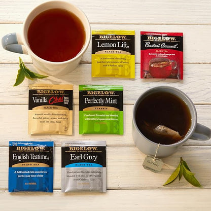 Bigelow Tea Caffeinated Black Tea, 6 Flavor, 20 Count (Pack of 6) - (Packaging and Flavor Assortment May Vary)