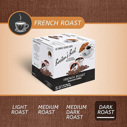 Boston’s Best - Rich & Bold French Roast Gourmet Delectable Dark Roast Coffee, Compatible with Keurig Coffee Maker, 1 Count (42 Single Serve Cups)