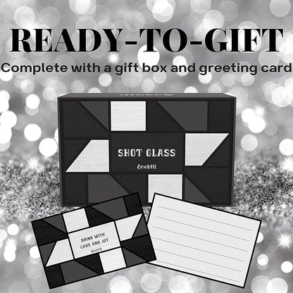 Personalized Shot Glass Set, Custom Gifts for Tequila, Vodka, or Whiskey Lovers, Birthday, Christmas Gifts for Him, Her, 2 Pack, with Initial O