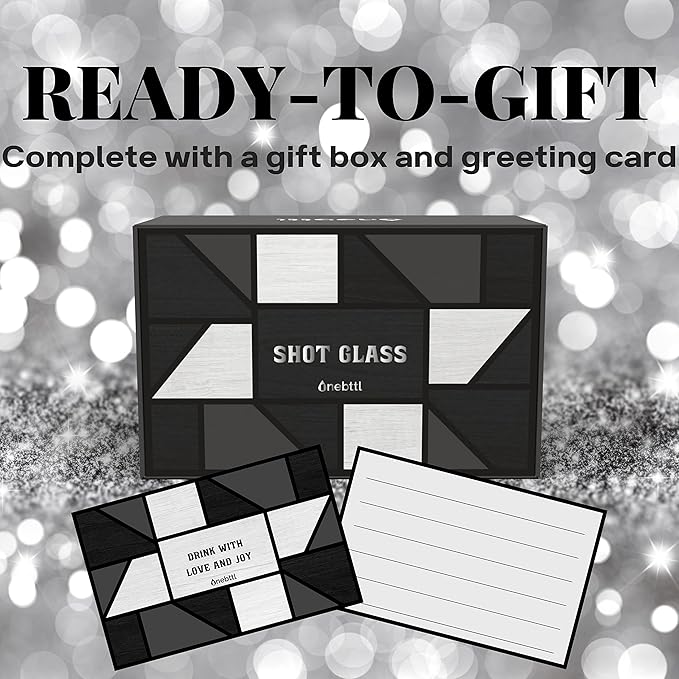 Personalized Shot Glass Set, Custom Gifts for Tequila, Vodka, or Whiskey Lovers, Birthday, Christmas Gifts for Him, Her, 2 Pack, with Initial W