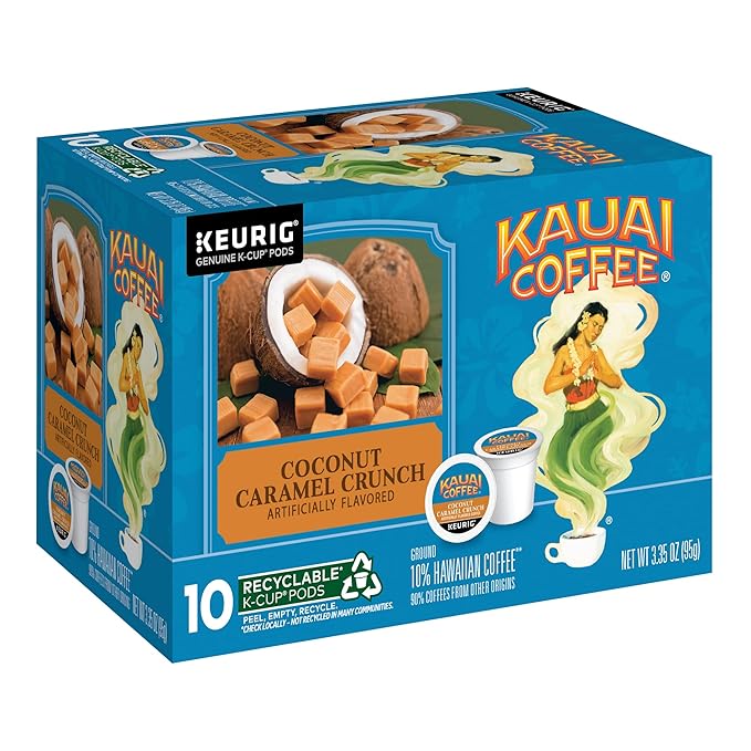 Kauai Coffee K-Cup Pods for Keurig Brewers – Arabica Coffee, 10% Hawaiian – Mild, Medium and Dark Roast, Rich, Smooth, No Bitterness – Four Flavors, 4 Packs of 10 Single Serve K-Cups