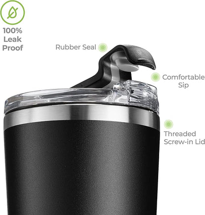 SIPX™ Triple-Insulated Tumblers - 16oz. Premium Modern Tumbler With Lid, insulated Cup Keeps Hot For 6 Hours, Stainless Steel Tumbler Made Of Sustainable Material, Coffee Travel Mug For Home & Office