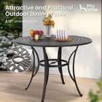 Load image into Gallery viewer, PHI VILLA 7 PCS High Bar Patio Dining Set, Cast Aluminum Outdoor Bar Set for 6 with 54" Round Bar Table and 6 Outdoor Swivel Bar Stool Chairs with Seat Cushion