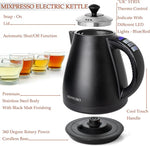 Load image into Gallery viewer, Mixpresso Electric Kettle Temperature Control, Hot Water Kettle Electric, Cordless 1 Liter Capacity, Keep Warm &amp; Led Indicator, Auto-Shutoff, Boil-Dry Protection, Black Electric Kettle