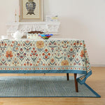 Load image into Gallery viewer, Designer Linen Elegant Extra Long Rectangle Tablecloth,Colorful Floral Bohemian Table Cloth,Wrinkle Resistant Decor Tablecloths for Dining Thanksgiving Kitchen,67"*118"-Floralsea A