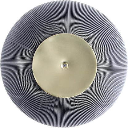 Manhattan Comfort Modern Anderson Coffee Table, 1.0 & 2.0 End Table, Upholstered in Grey Leatherette with Ceramic Faux Tabletop and Gold Metal Tabletop- Set of 3