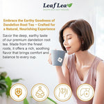 Load image into Gallery viewer, LeafLea 80 Dandelion Tea Bags, All Natural and Pure Dandelion Root Tea, Supports Digestion &amp; Immune Health, Individually Wrapped Tea Bags, Caffeine-Free, Vegan, No Sugar, Gluten-Free, Non-GMO, 2 Pack