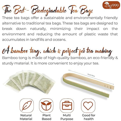 TOG999, Premium 20 Cinnamon Tea Bags, 100% Natural & Pure. Cinnamon Herbal Tea. No Sugar, No Caffeine, No Gluten, Vegan.