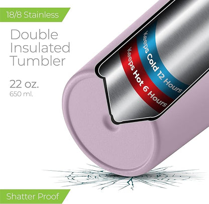 SIPX™ Triple-Insulated Tumblers - 22oz. Premium Modern Tumbler With Lid, insulated Cup Keeps Hot For 6 Hours, Stainless Steel Tumbler Made Of Sustainable Material, Coffee Travel Mug For Home & Office