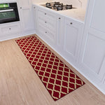 Load image into Gallery viewer, Ottomanson Hallway Runner Rug 1'10" x 7' Non Slip Trellis Area Rugs Easy to Clean Laundry Rug Runner Durable &amp; Pet Friendly Floor Carpet Runners for Hallways Entryway Living Room Kitchen Bathroom, Red
