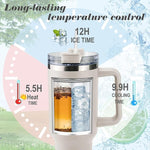 Load image into Gallery viewer, ThermoThrill Ships Next Day, Personalized 40 Oz Tumbler with Handle and Straw Custom Tumbler with Text Stainless Steel Mug Birthday Gifts for Women