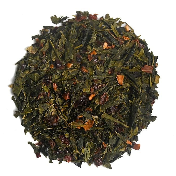 Organic Positively Tea Company, Strawberries and Cream, Green Tea, Loose Leaf, 4 Ounce